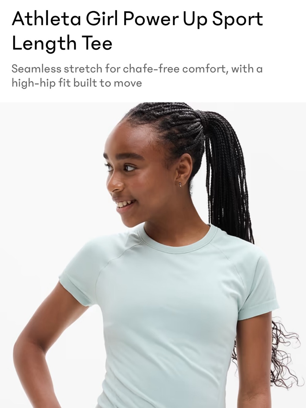 Athleta Girl Power Up Sport Length Tee
